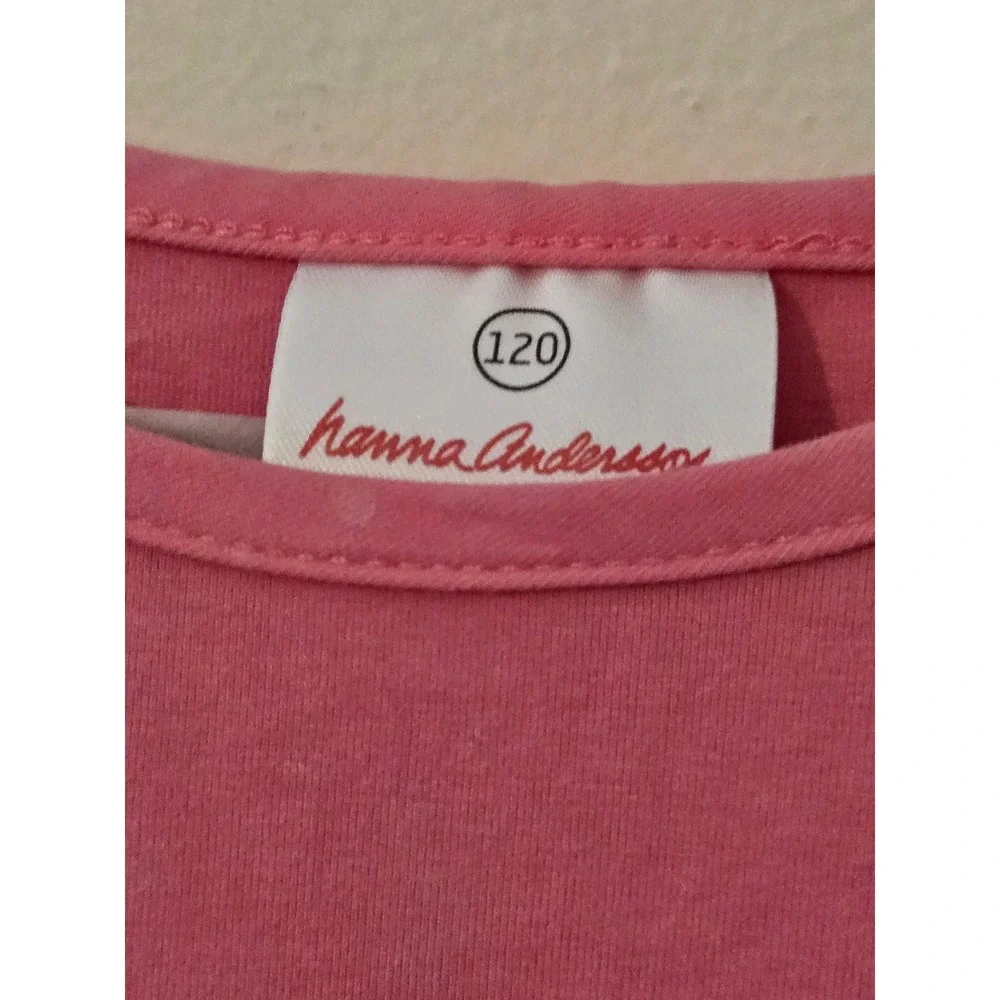 Hanna Andersson Girls Pink Teal Tulle Tiered Dress Metallic Size 120‎ US 6-7